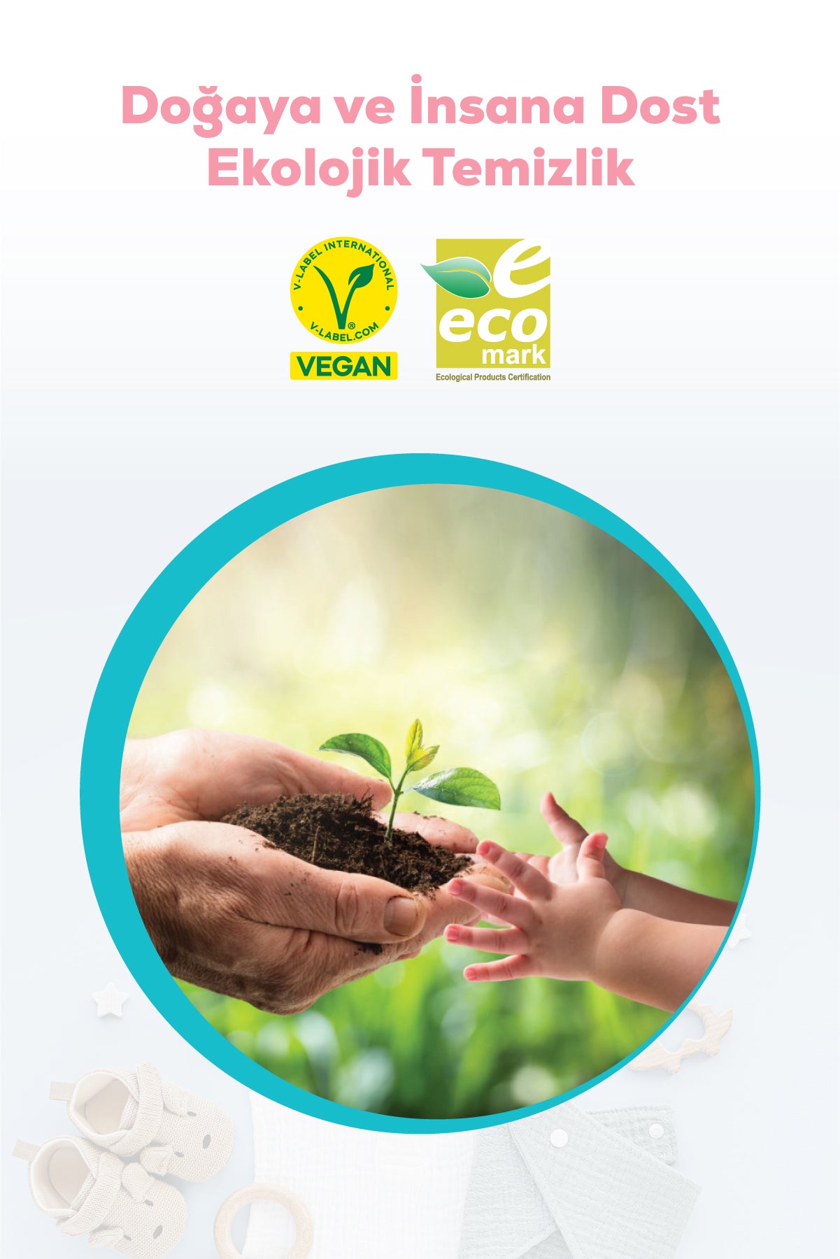 Life By Fakir Bitkisel Bebek Çok Amaçlı Temizleyici 475 ml – Bitkisel, Durulamasız, Güvenli