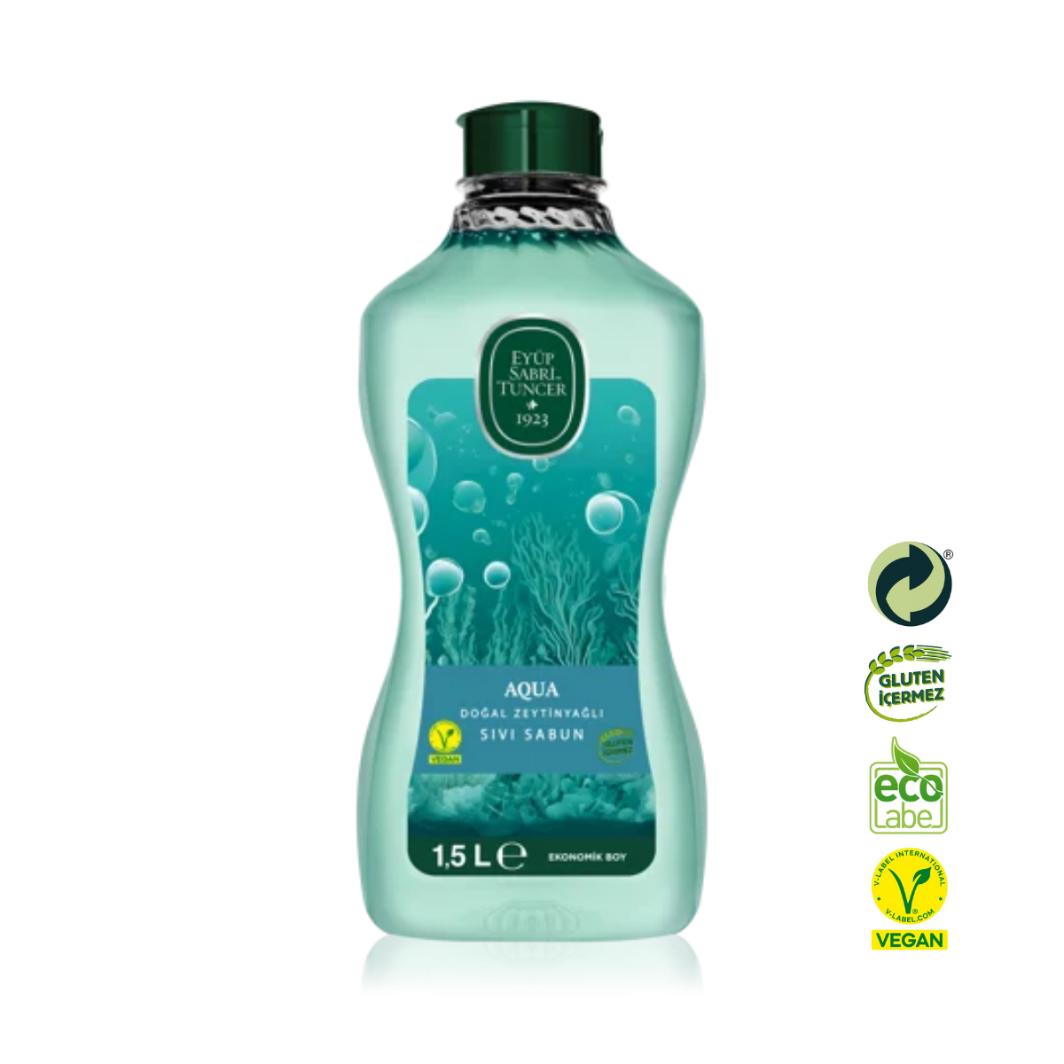 Eyüp Sabri Tuncer Doğal Zeytinyağlı Sıvı Sabun Aqua 1,5 L Pet Şişe