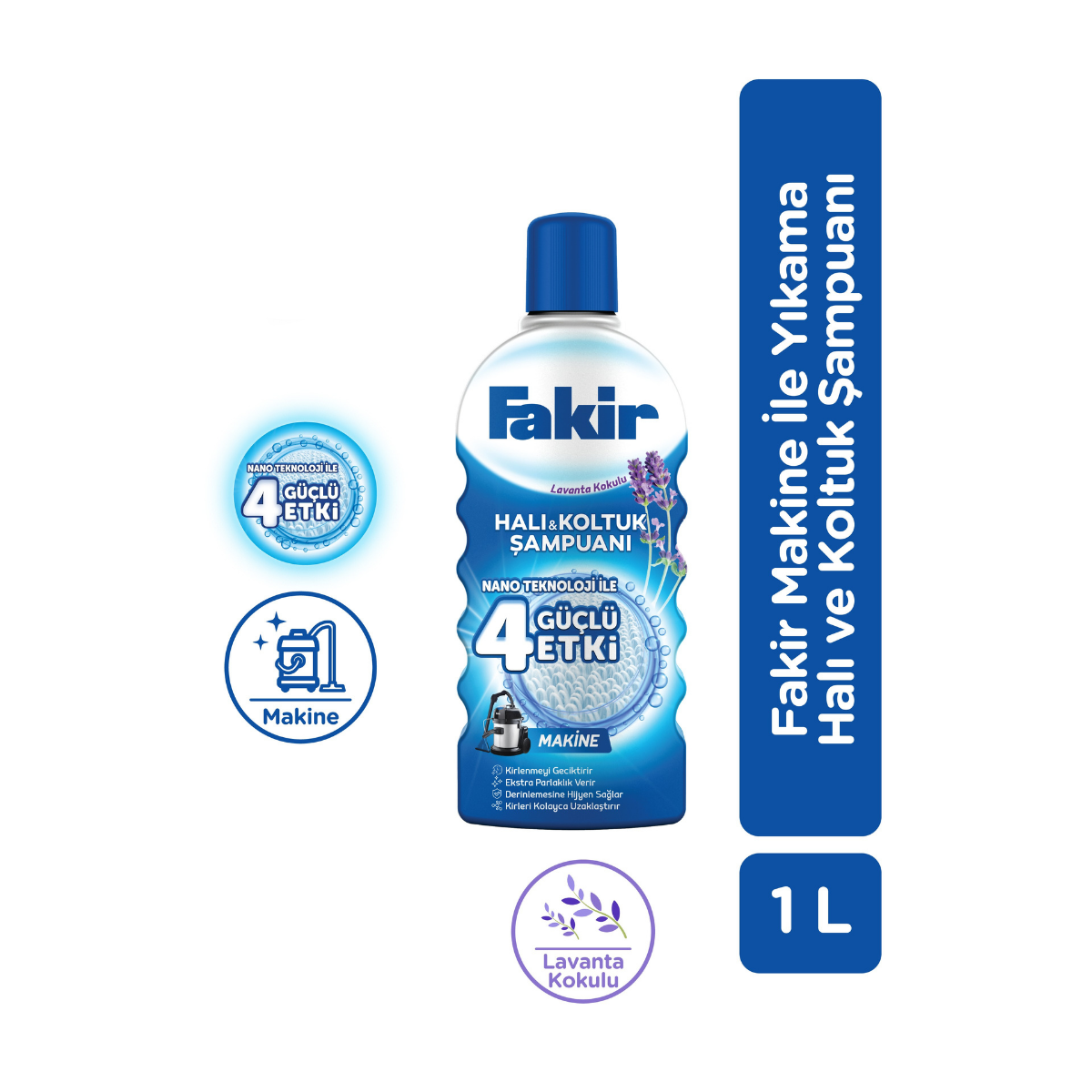 Fakir makine ile kullanima uygun lavanta kokulu hali ve koltuk yikama sampuani 1 litre