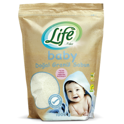 Life By Fakir %100 Bitkisel Doğal Bebek Granül Toz Sabun 1 Kg, Vegan, Hassas Formül, %100 Doğal Temizlik