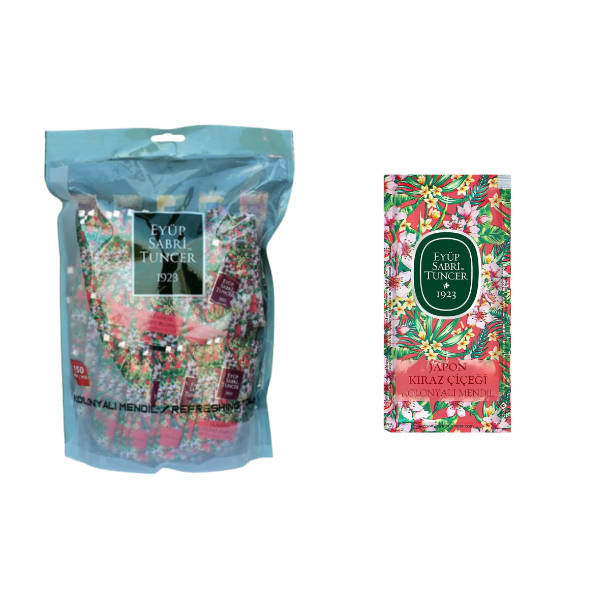 Eyüp Sabri Tuncer Japon Kiraz Çiçeği Kolonyalı Mendil 150'li