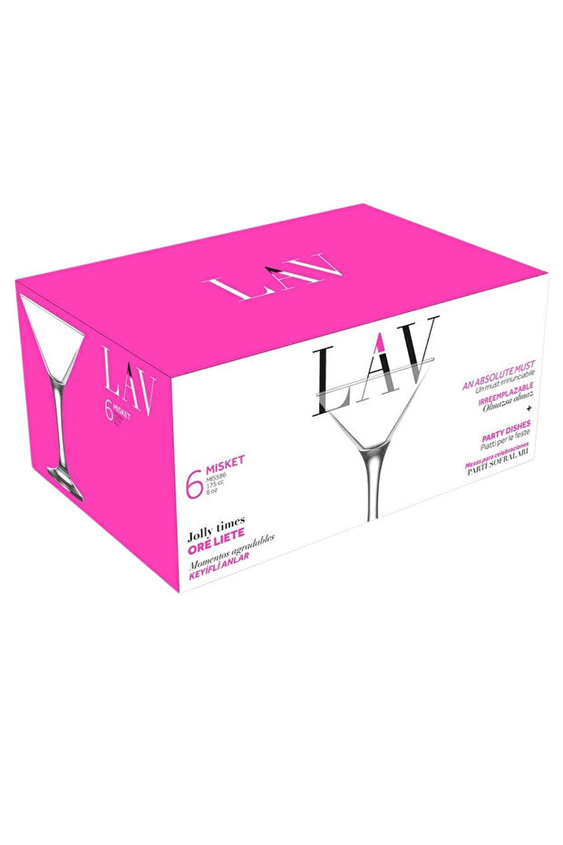 LAV Misket 6'lı Martini Kadehi