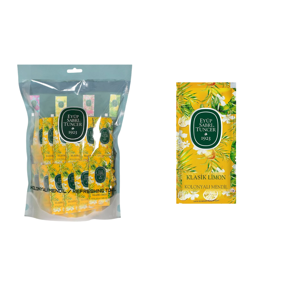 Eyüp Sabri Tuncer Klasik Limon Kolonyalı Mendil 150'li