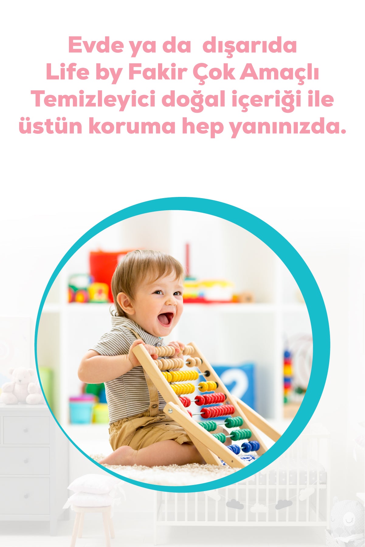 Life By Fakir Bitkisel Bebek Çok Amaçlı Temizleyici 475 ml – Bitkisel, Durulamasız, Güvenli