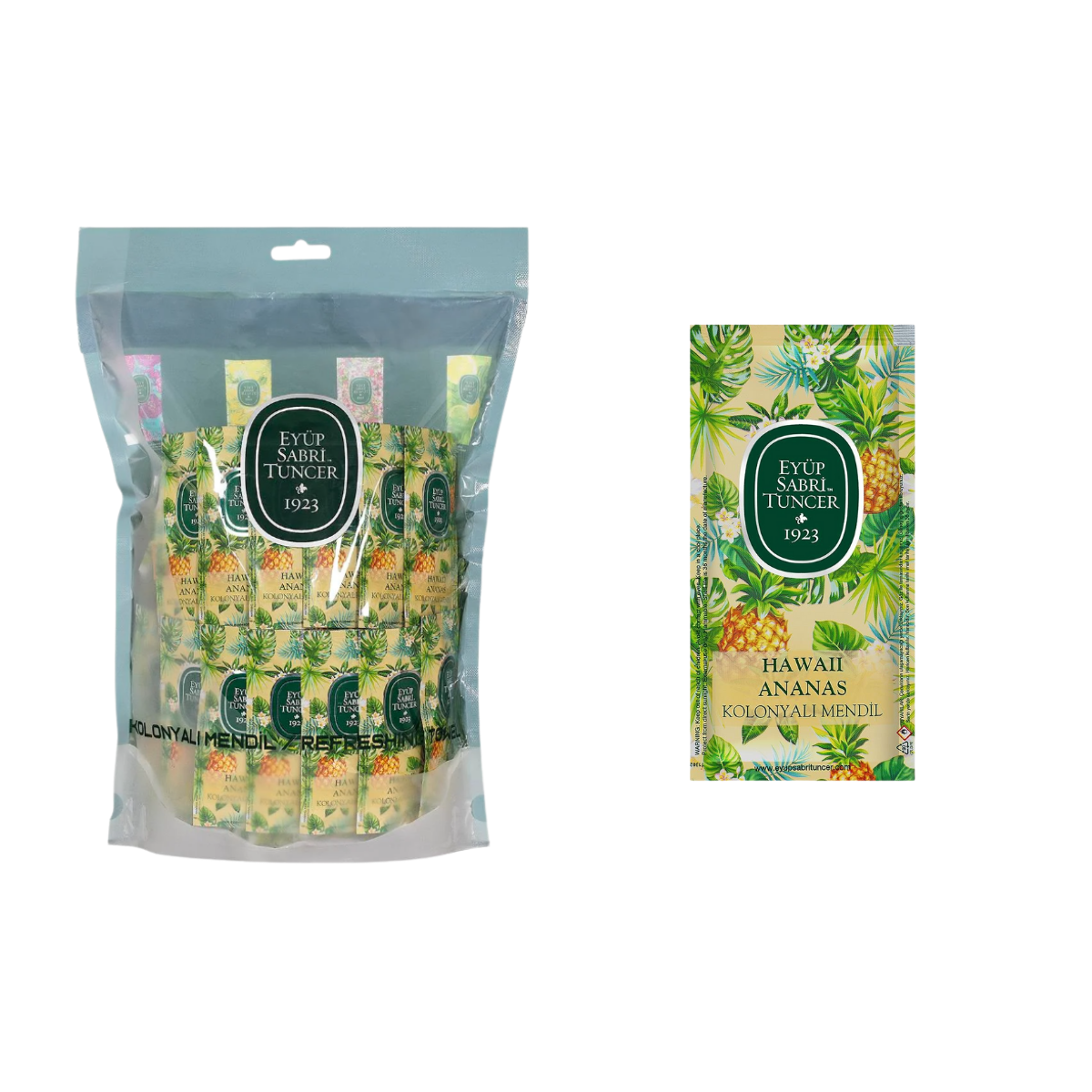 Eyüp Sabri Tuncer Hawaii Ananas Kolonyalı Mendil 150'li