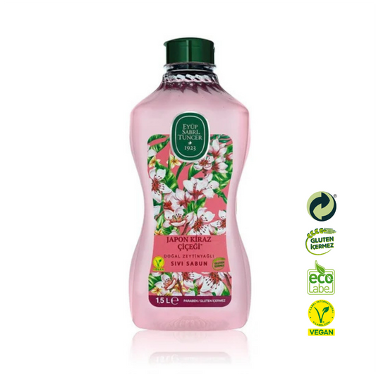 Eyüp Sabri Tuncer 1.5lt Japon Kiraz Çiçeği Doğal Zeytinyağlı Sıvı Sabun