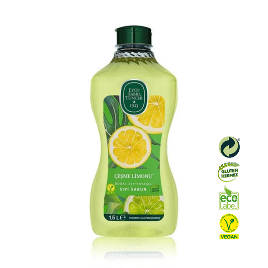 Eyüp Sabri Tuncer Çeşme Limonu Doğal Zeytinyağlı Sıvı Sabun 1.5 Lt