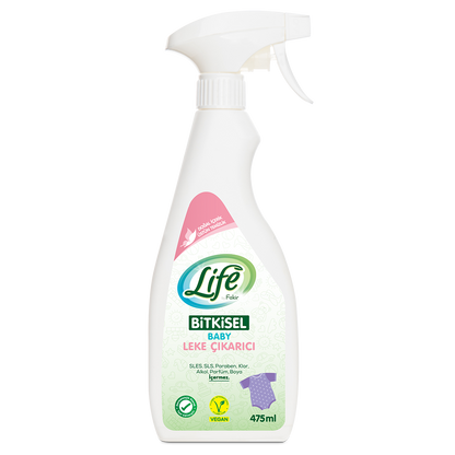 Life By Fakir Bitkisel Parfümsüz Bebek Leke Çıkarıcı 475 ml – Renkli/Beyaz, Kalıntı Bırakmaz