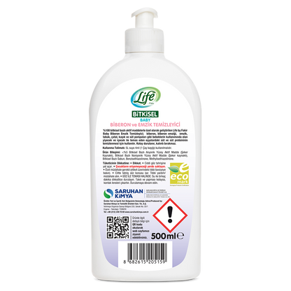 Life By Fakir Bitkisel Parfümsüz Biberon ve Emzik Temizleyici 500 ml – Doğal İçerik, Sabunlu